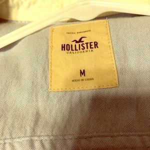 Medium button up linen denim beach shirt